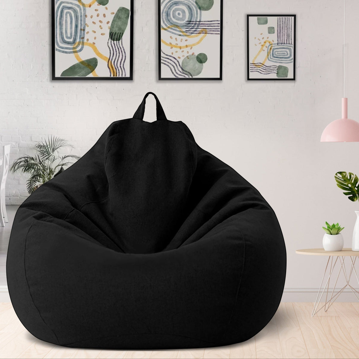 Bean Bag Chair Cover with Handle and Zipper