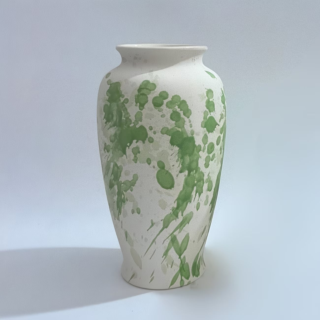 Ceramic Vase with Abstract Splatter Pattern
