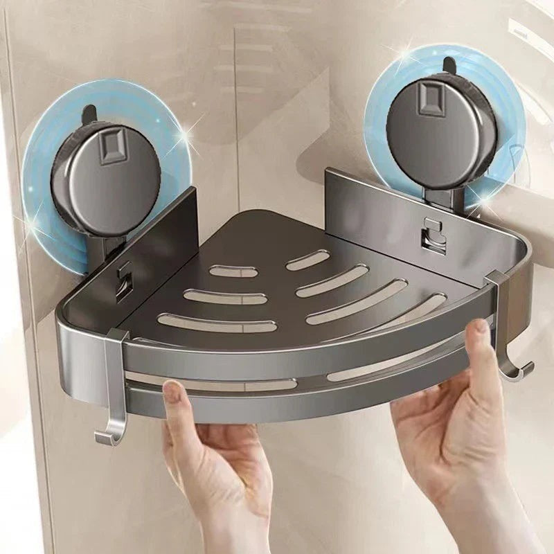 Corner Shower Caddy with Suction Cups & Hooks