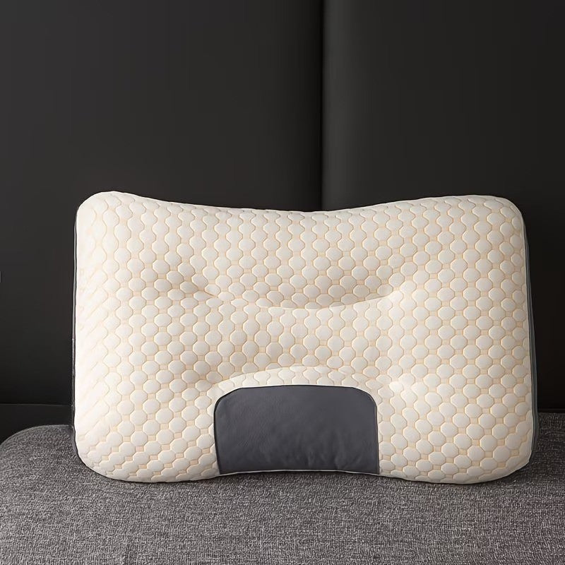 Curved Cushion with Honeycomb Texture