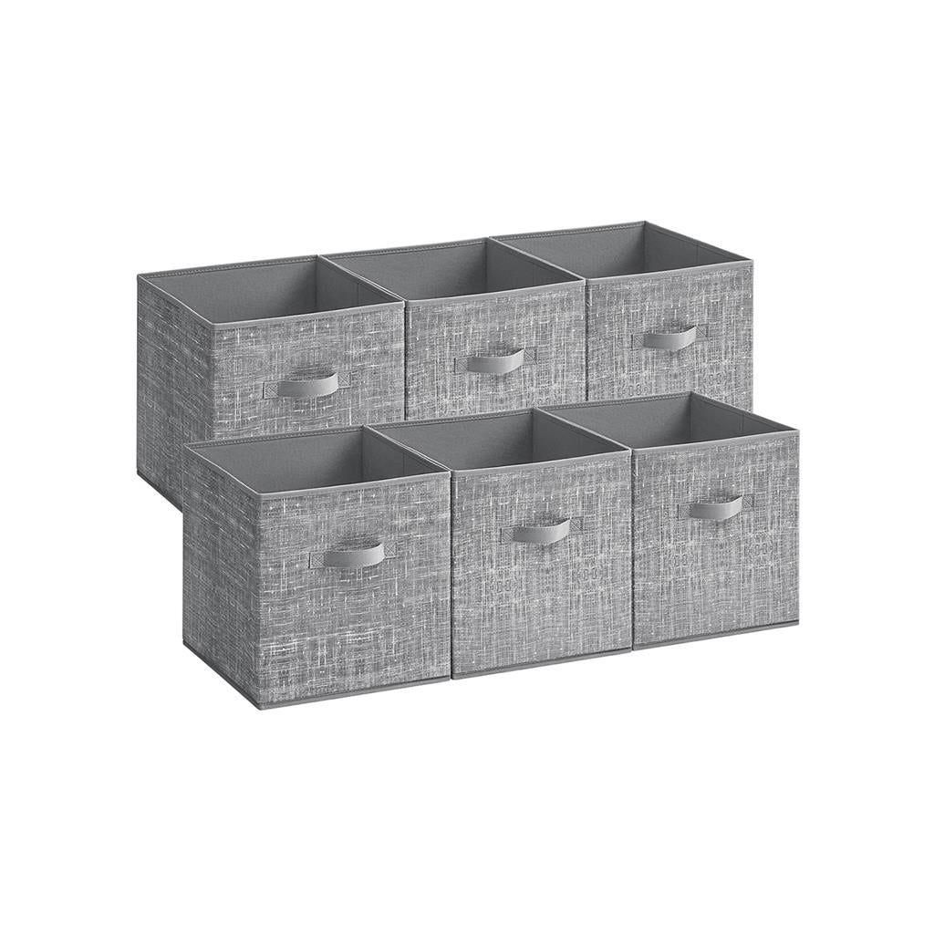 Fabric Storage Cubes with Double Handles Set of 6
