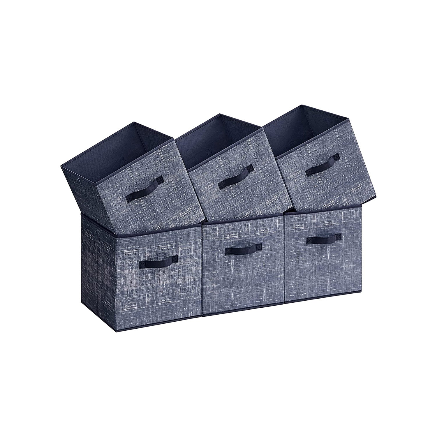 Fabric Storage Cubes with Double Handles Set of 6