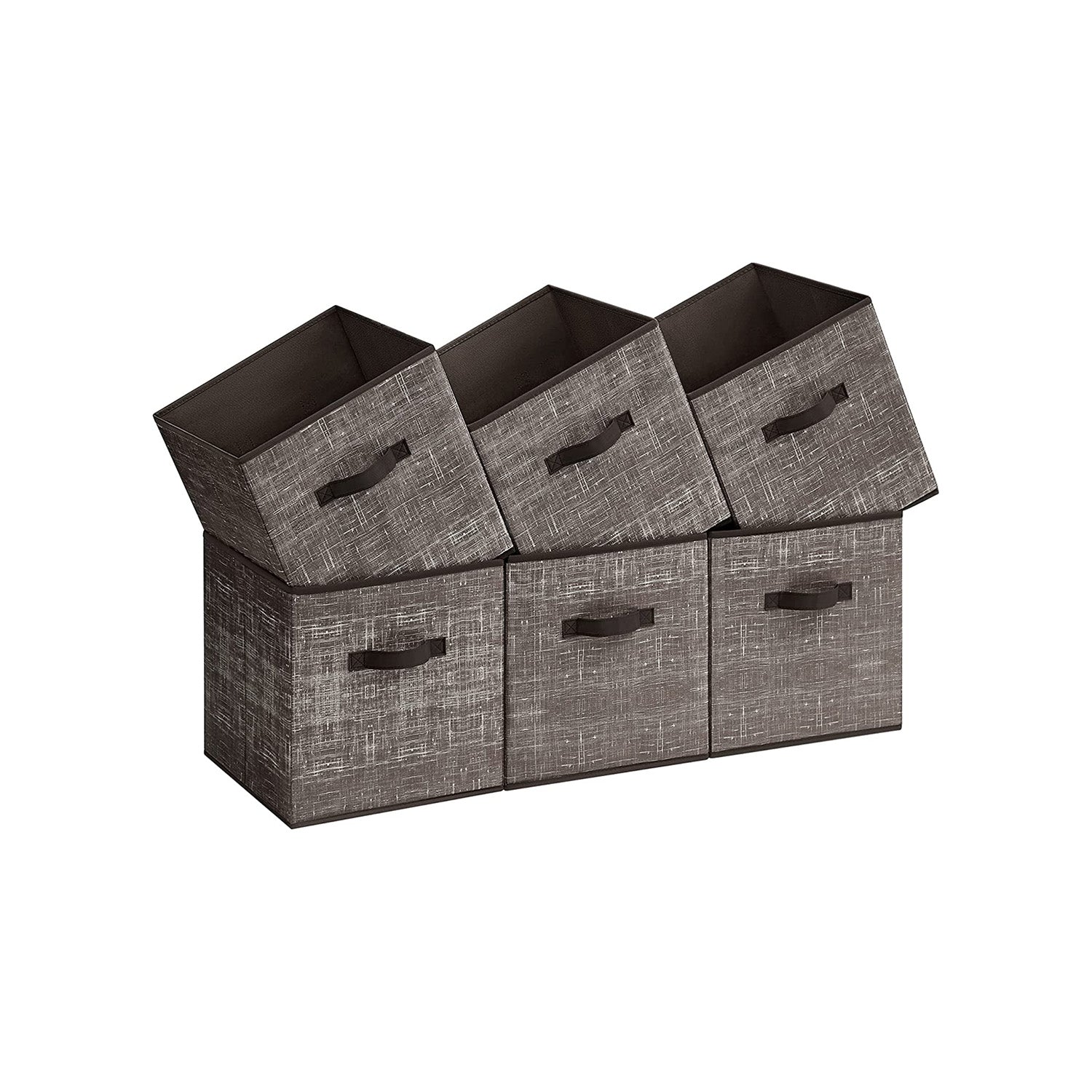 Fabric Storage Cubes with Double Handles Set of 6