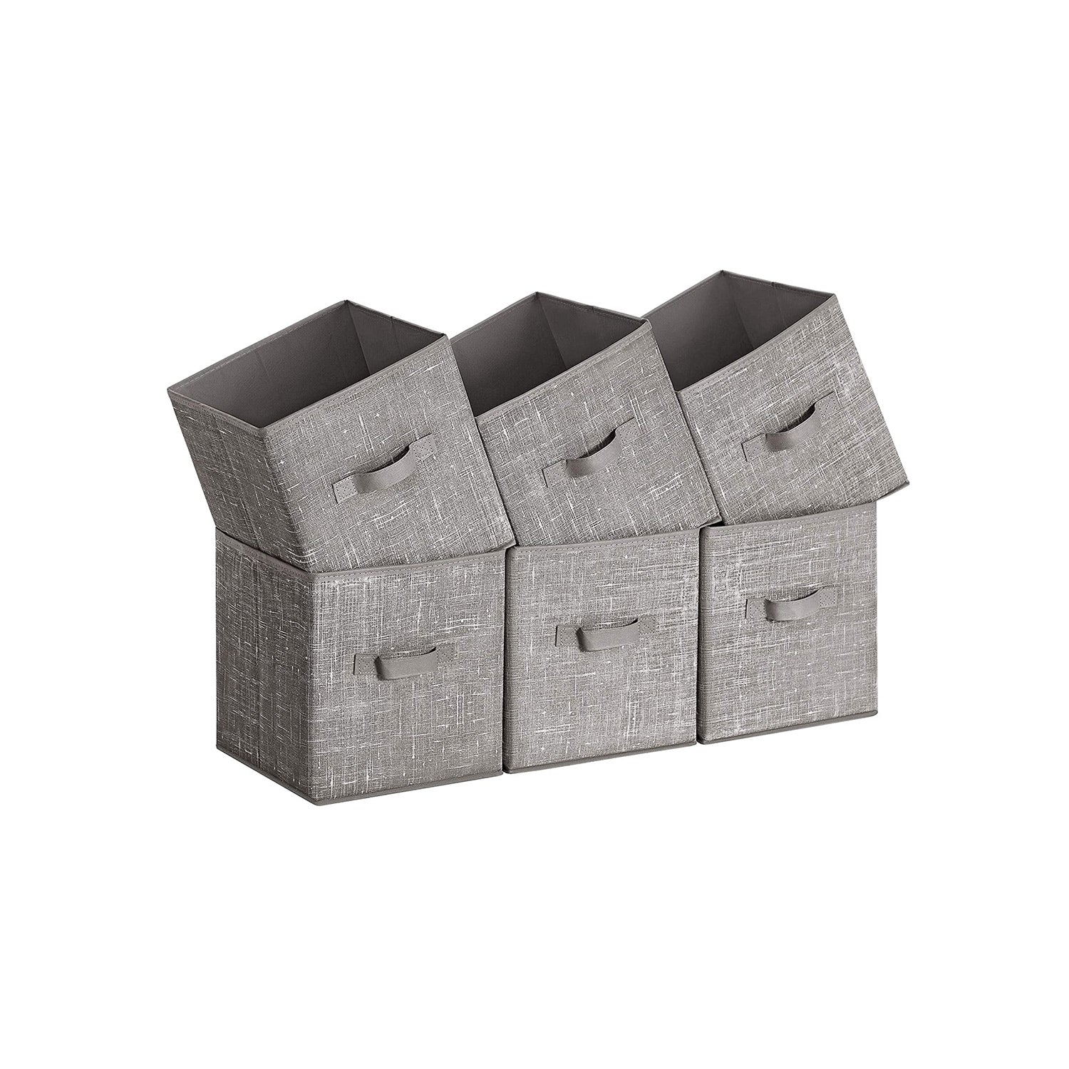 Fabric Storage Cubes with Double Handles Set of 6