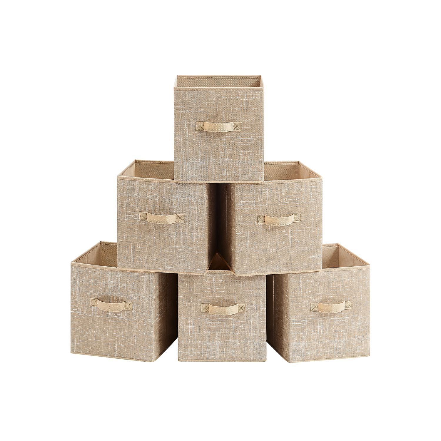 Fabric Storage Cubes with Double Handles Set of 6