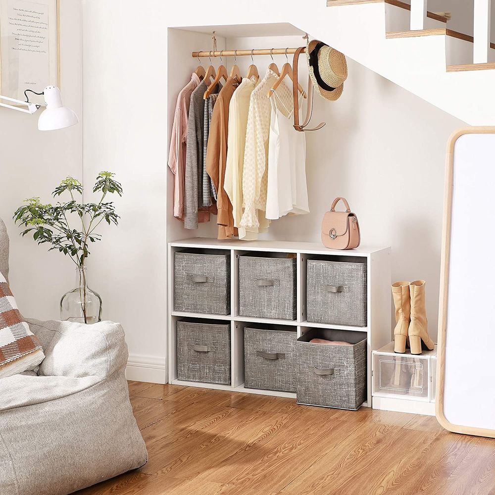 Fabric Storage Cubes with Double Handles Set of 6