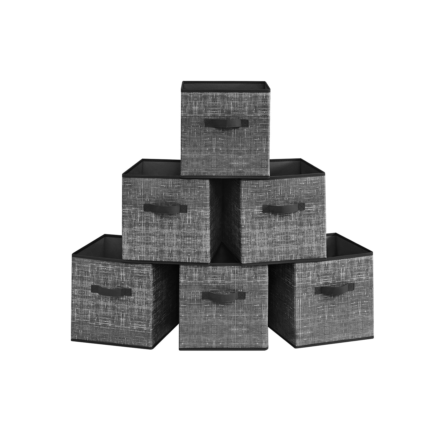 Fabric Storage Cubes with Double Handles Set of 6