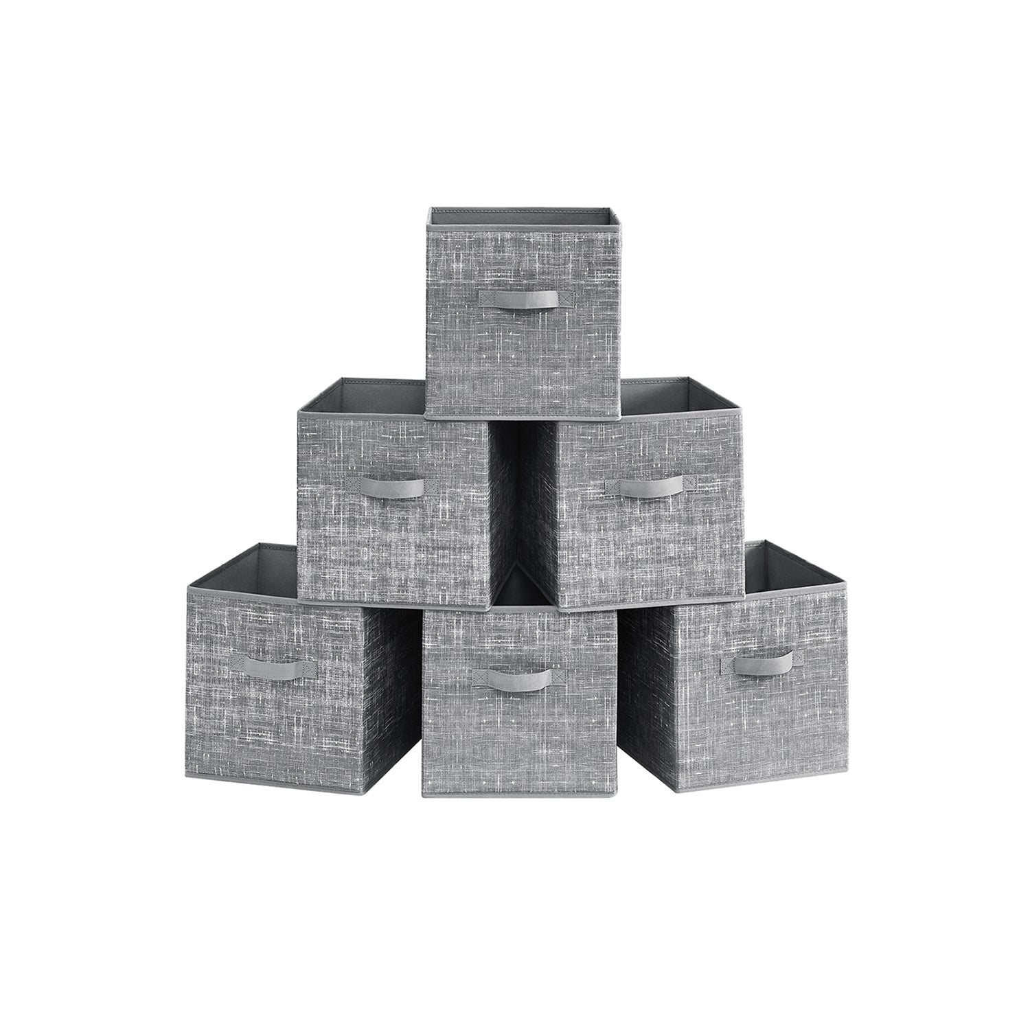 Fabric Storage Cubes with Double Handles Set of 6