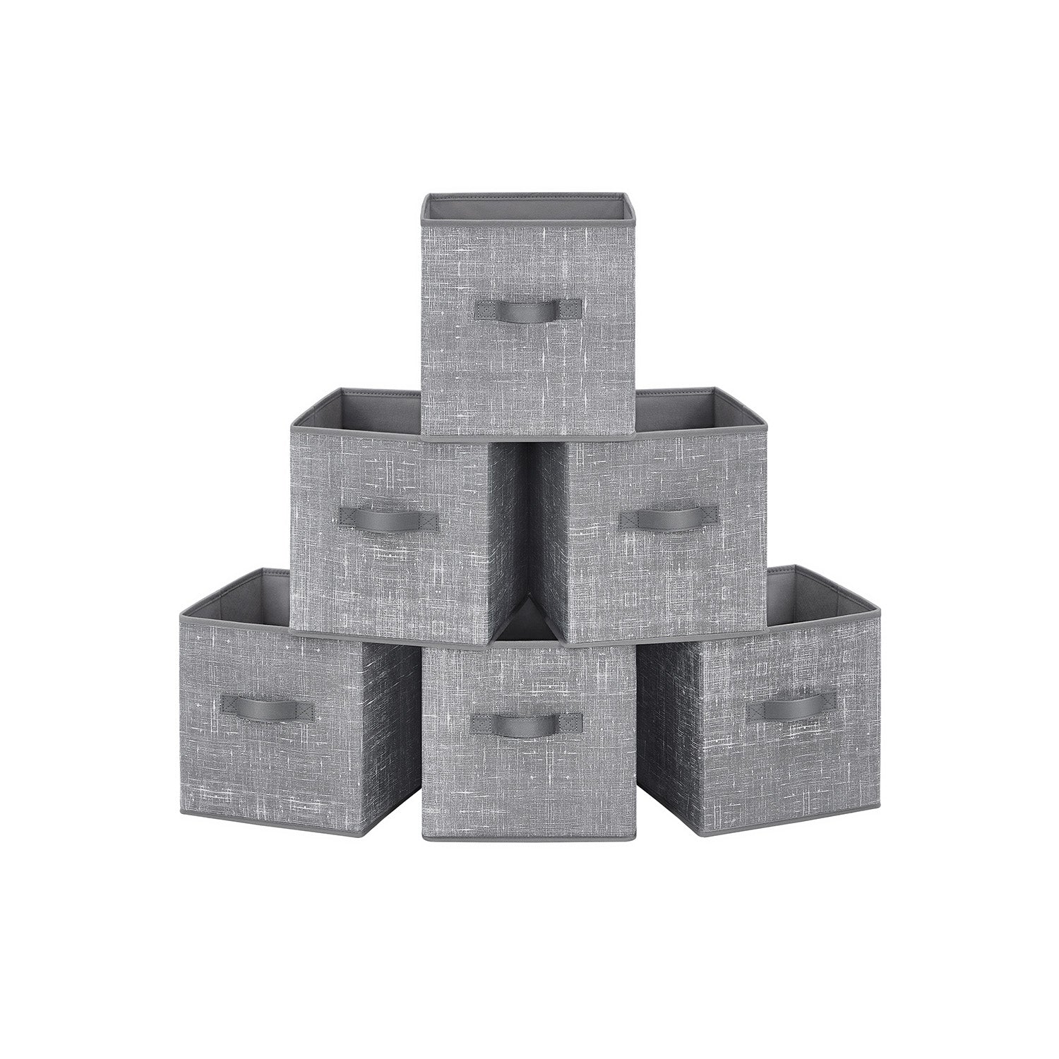 Fabric Storage Cubes with Double Handles Set of 6