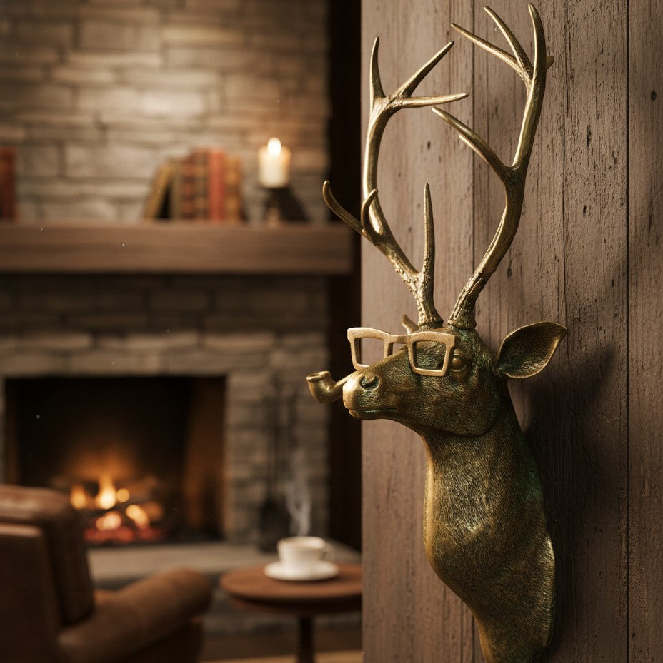 Resin Animal Head Wall Sculpture