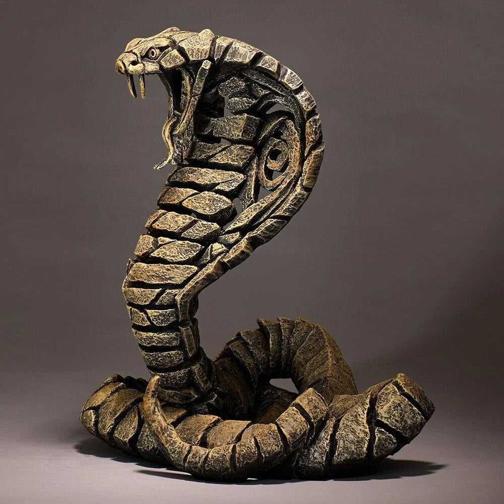 Resin Animal Sculpture with Textured Finish