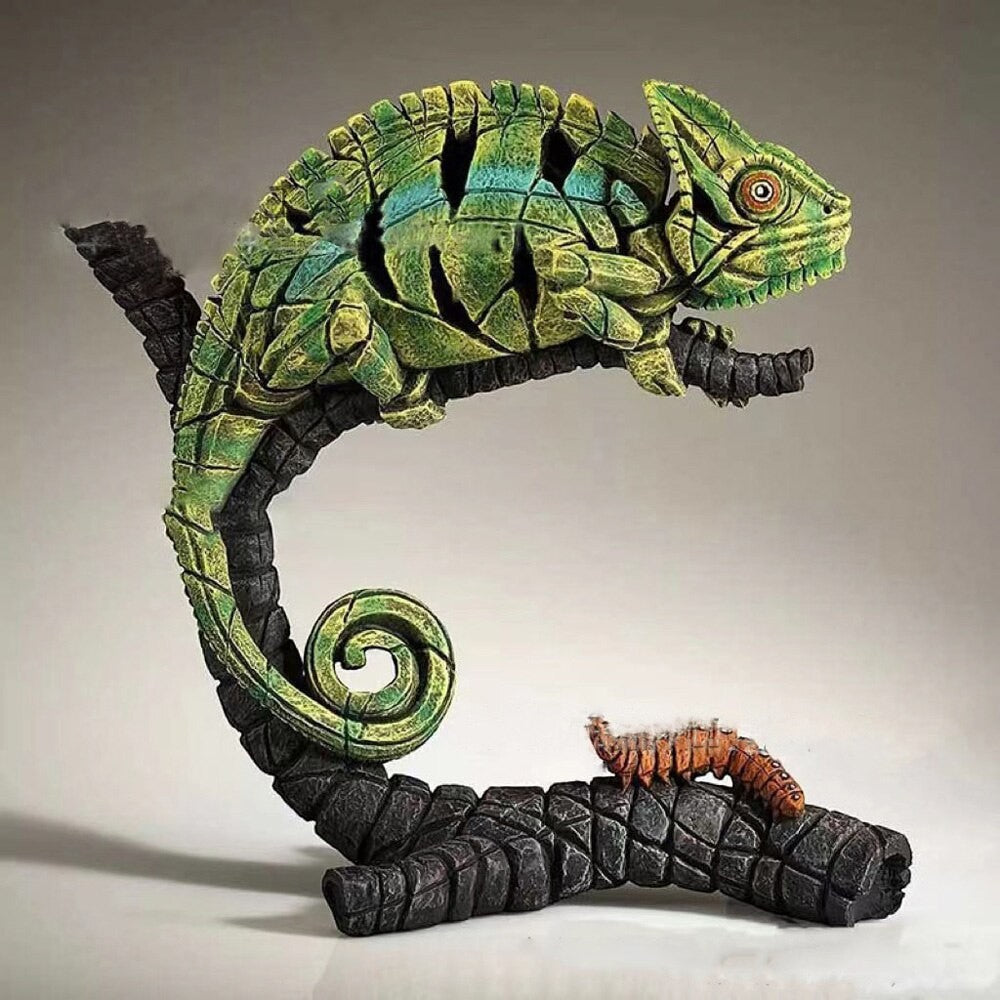 Resin Animal Sculpture with Textured Finish