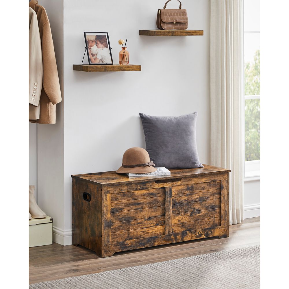 Storage Chest with Hinged Lid and Side Handles