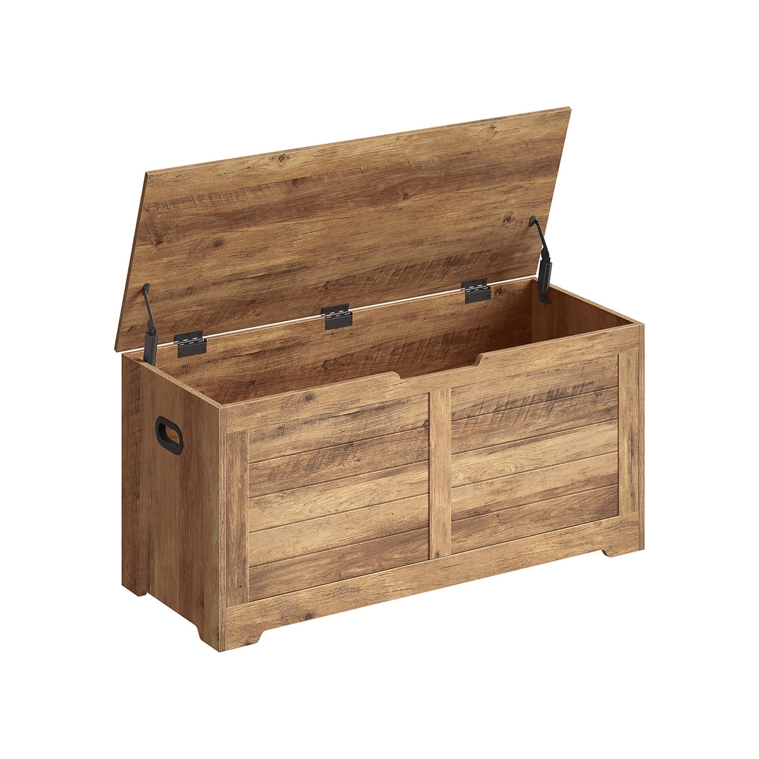 Storage Chest with Hinged Lid and Side Handles