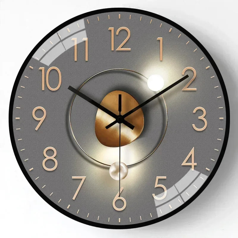 Wall Clock with Quartz Movement and Round Frame