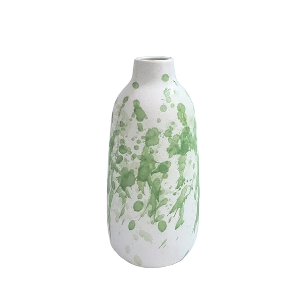 Ceramic Vase with Abstract Splatter Pattern