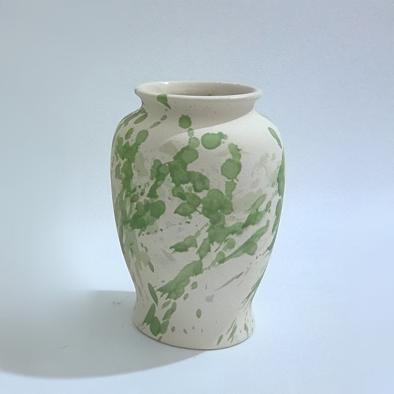 Ceramic Vase with Abstract Splatter Pattern