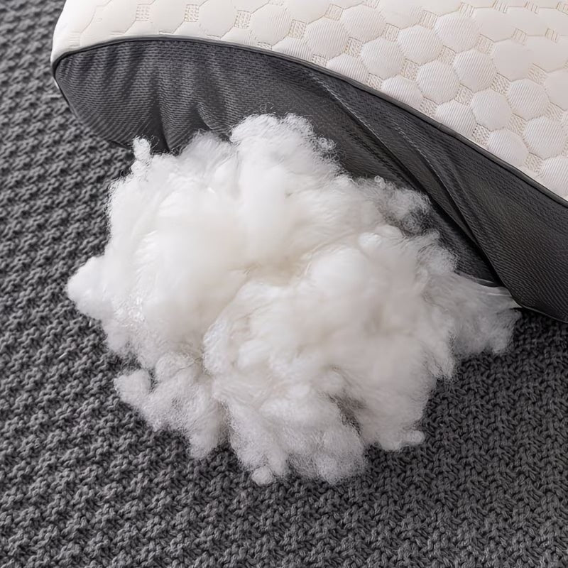 Curved Cushion with Honeycomb Texture