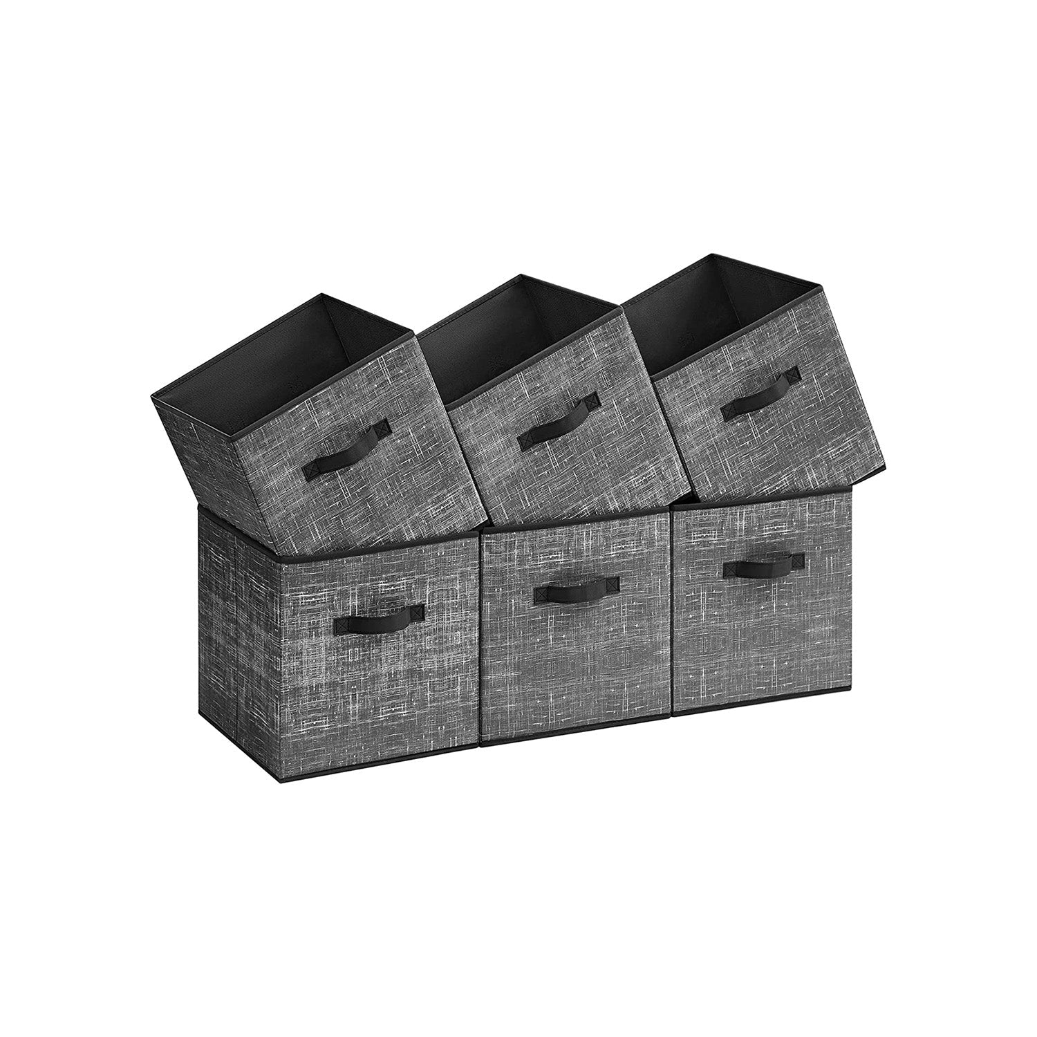 Fabric Storage Cubes with Double Handles Set of 6