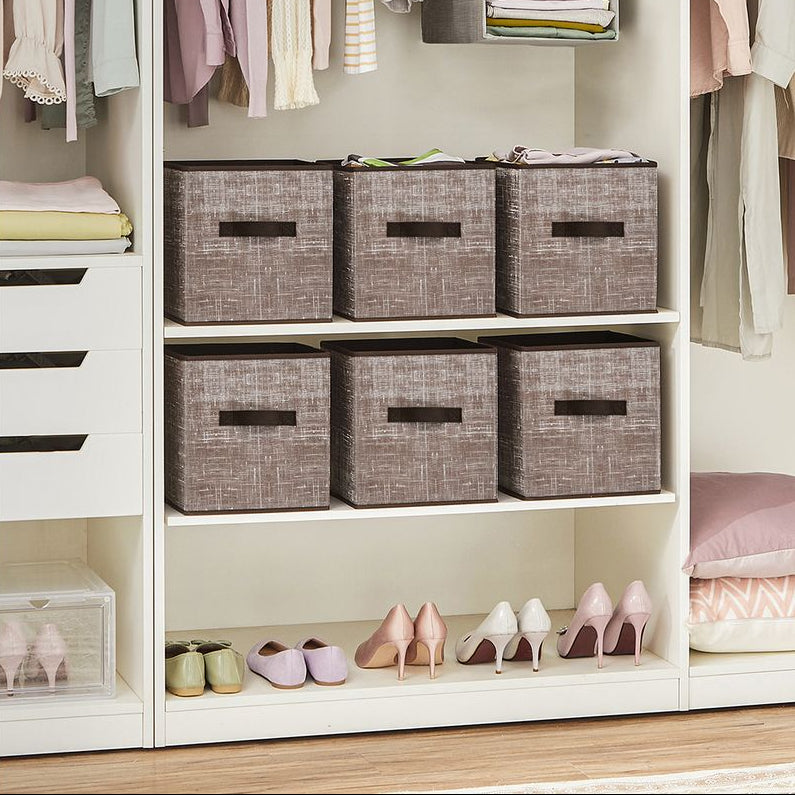 Fabric Storage Cubes with Double Handles Set of 6