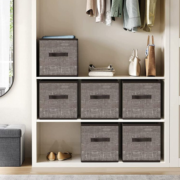 Fabric Storage Cubes with Double Handles Set of 6
