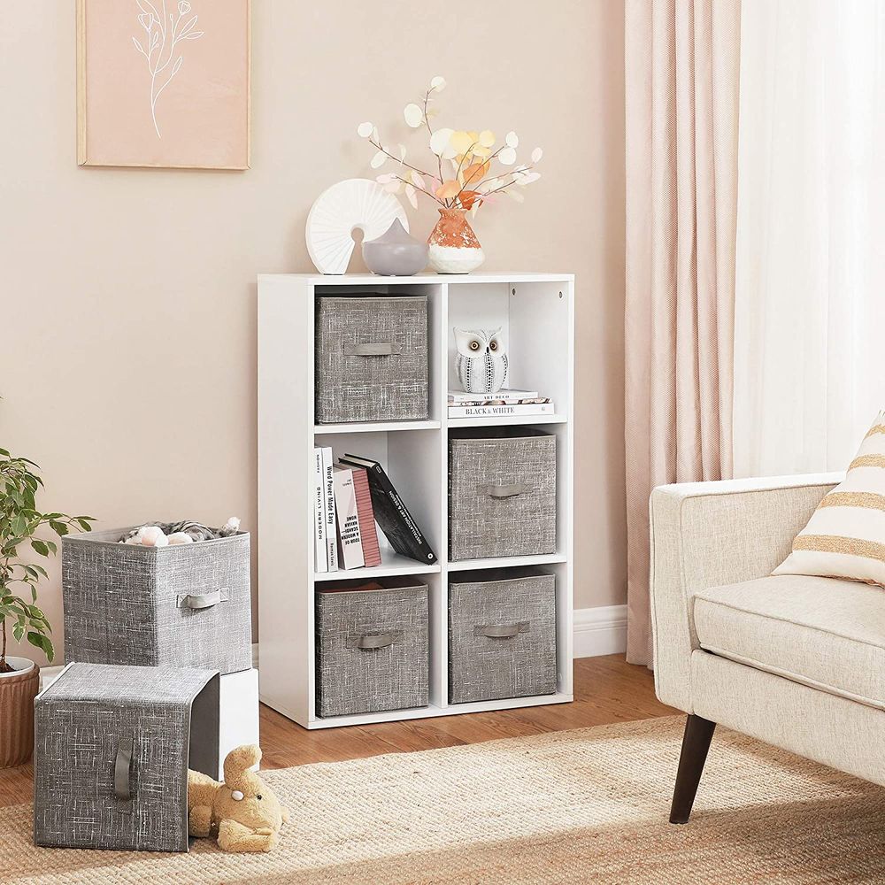 Fabric Storage Cubes with Double Handles Set of 6