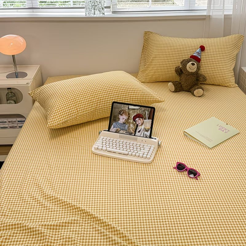 Gingham Checked Bedspread
