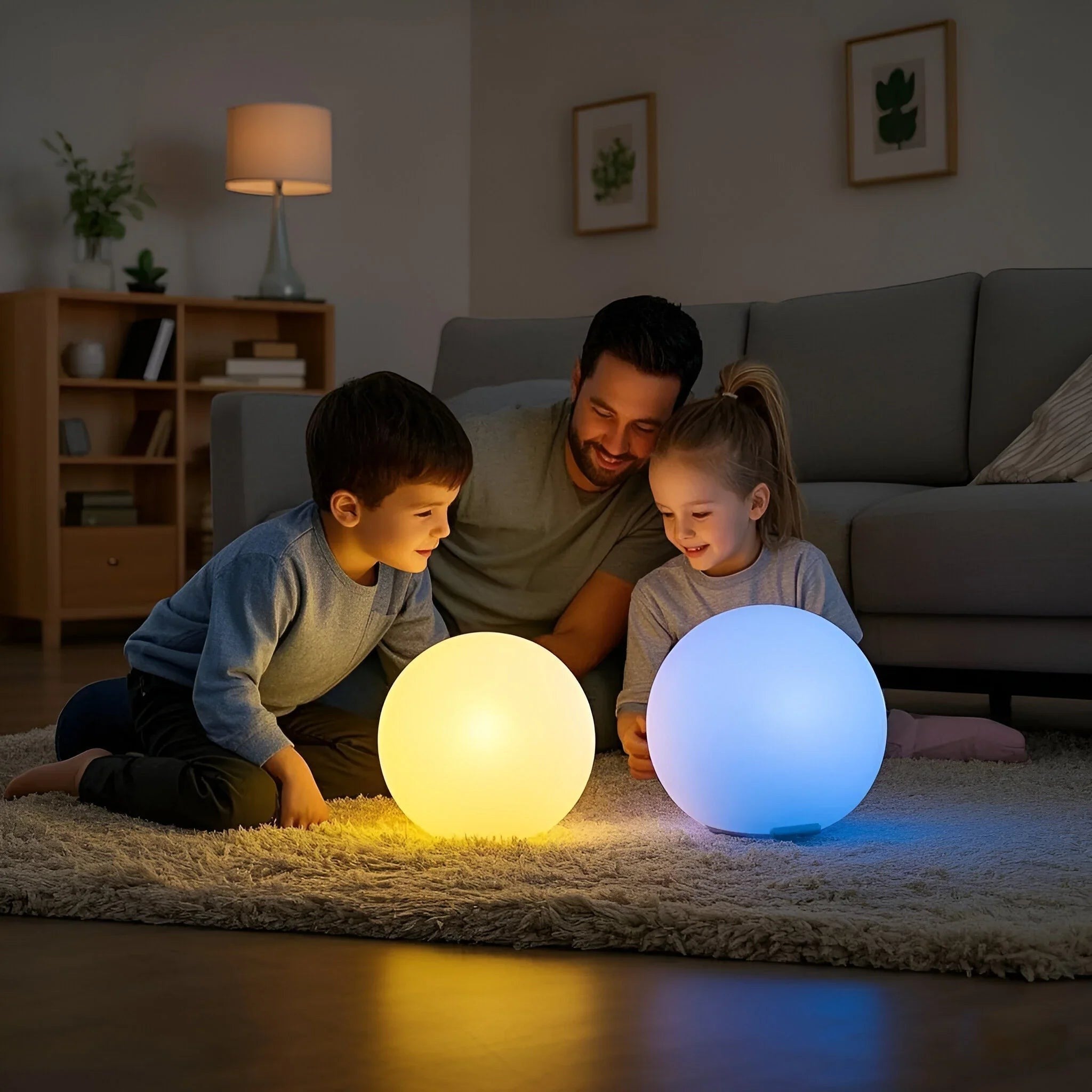 LED Garden Globe Light with Rechargeable Battery