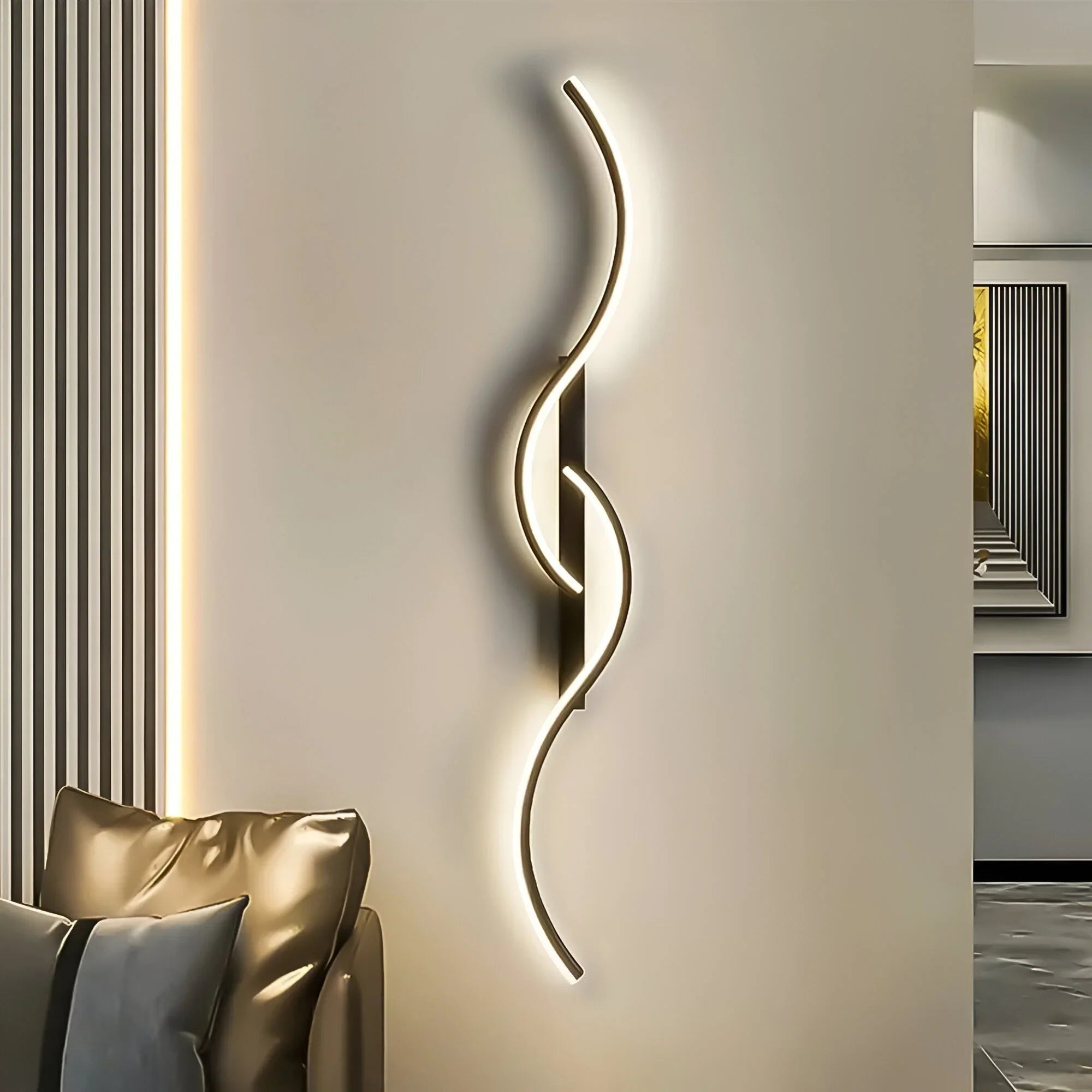 LED Wall Light with Curved Frame