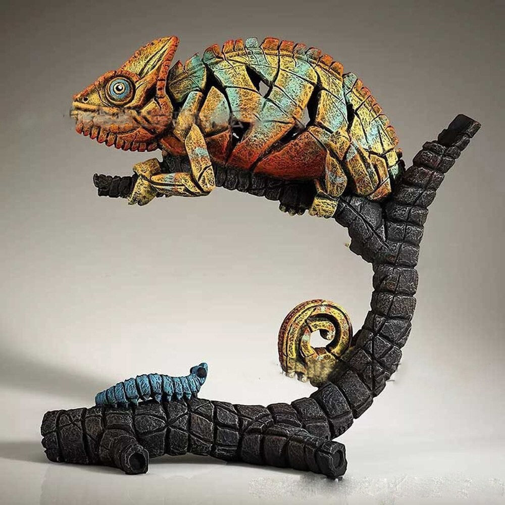 Resin Animal Sculpture with Textured Finish