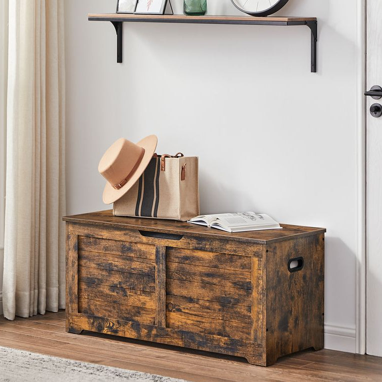 Storage Chest with Hinged Lid and Side Handles