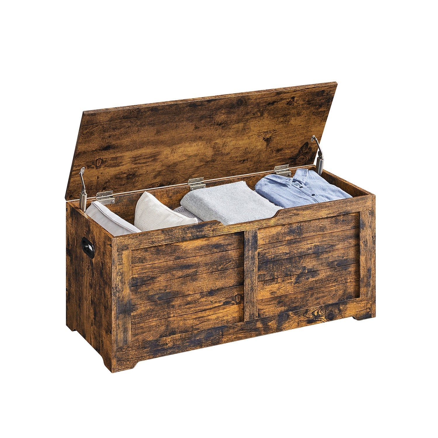 Storage Chest with Hinged Lid and Side Handles
