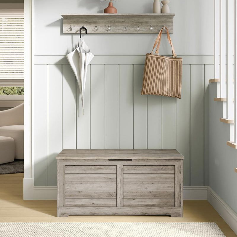 Storage Chest with Hinged Lid and Side Handles