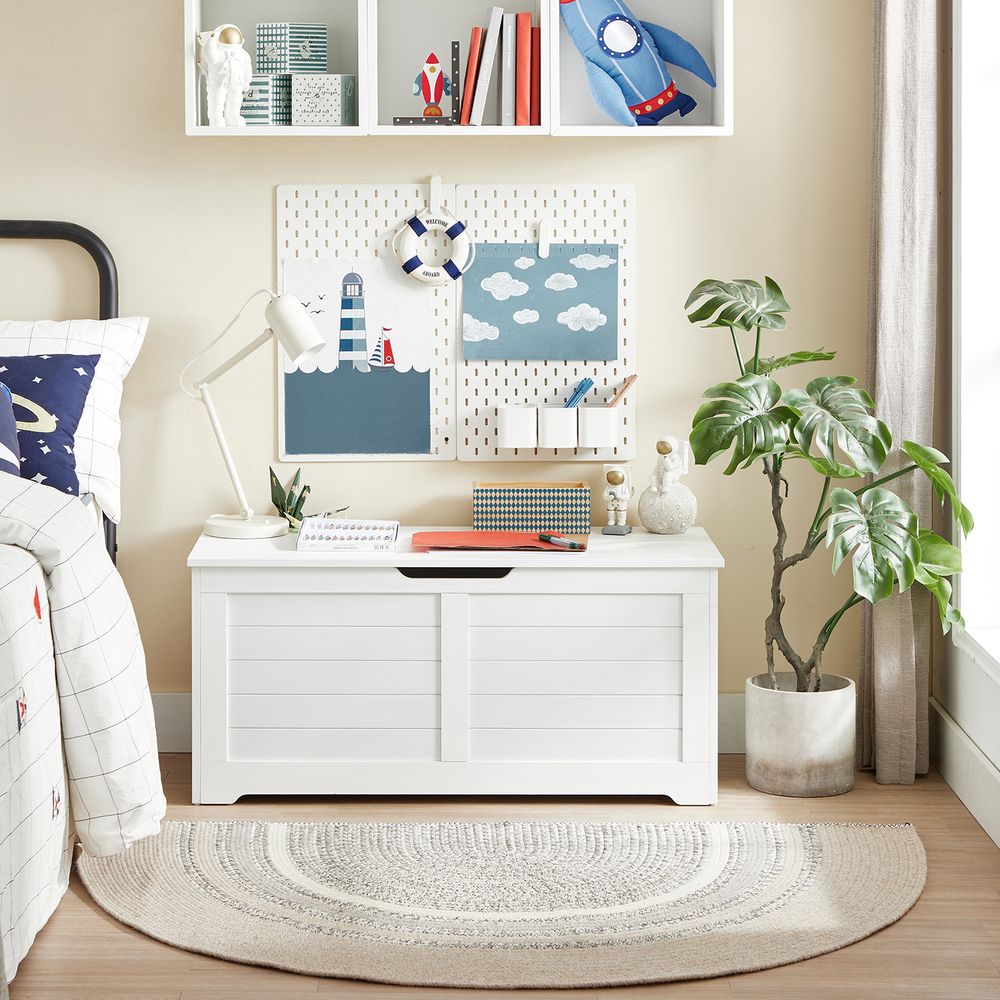 Storage Chest with Hinged Lid and Side Handles