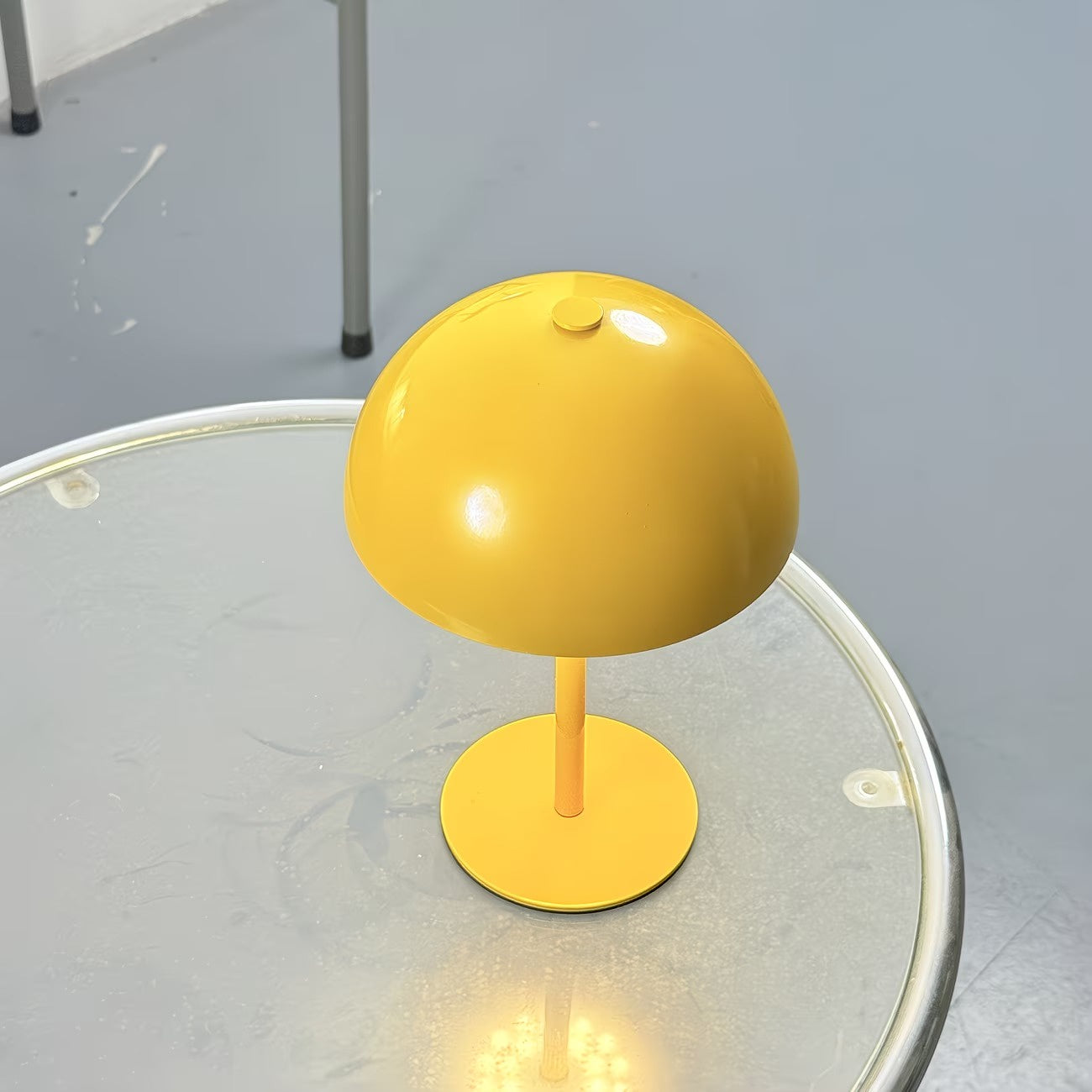 Wireless Table Lamp with a Dome-Shaped Shade